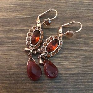 Mariana rose gold earrings with Swarovski crystals